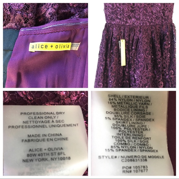 Alice + Olivia Ophelia Lace Fit & Flare SL Dress - Picture 8 of 8